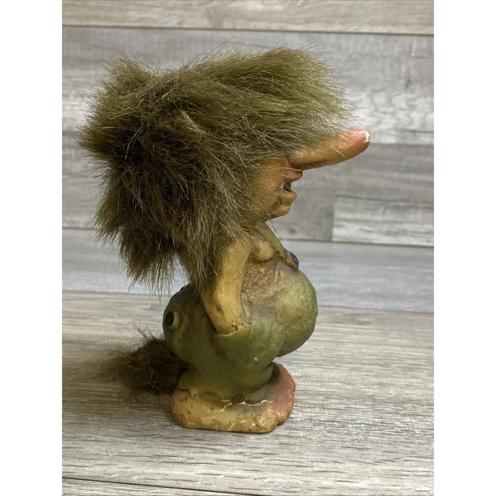 VTG Nyform Troll Boy Hands in Pockets Norwegian Folklore Collectible Brown‎ Hair